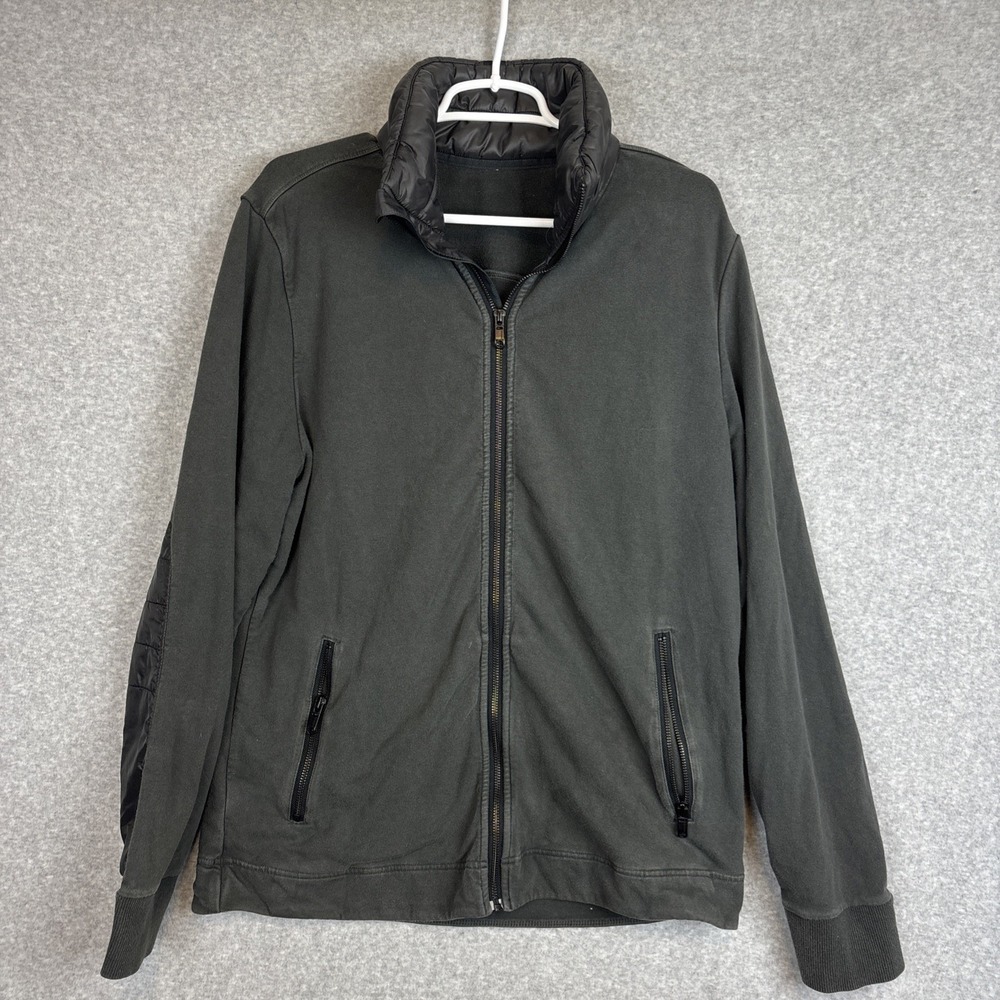 Lululemon Puffer Panel Performance Jacket Mens Large Full Zip Gray Black